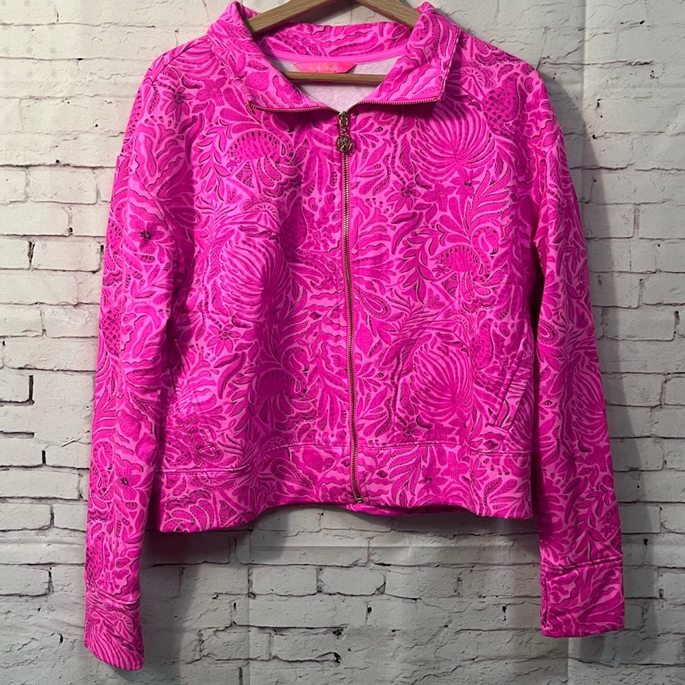 Lilly Pulitzer Pink Floral Zip-Up Jacket